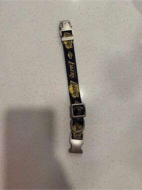 NBA Los Angeles Lakers Black and Yellow Adjustable Dog Collar